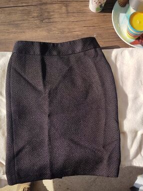 banana Republic Textured Black Pencil Skirt for Women 958